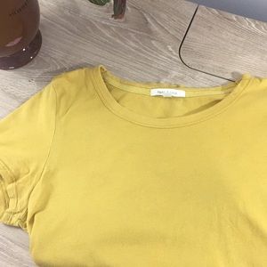 Yellow Anthropologie Tee